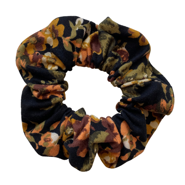 Autumn Floral Matte Scrunchie