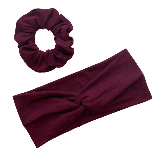 Burgundy Matte Scrunchie