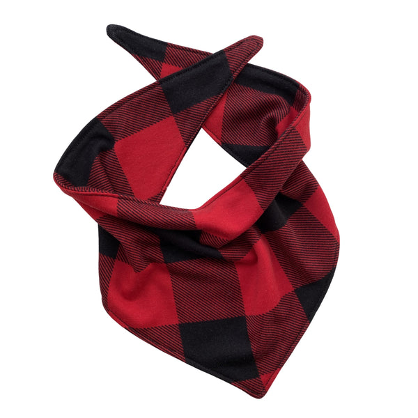 red and black buffalo plaid scARF bandana