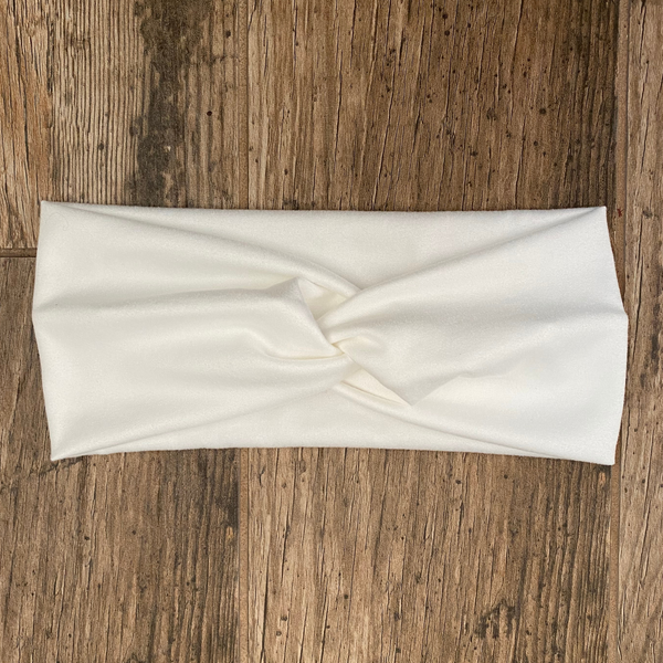 Off-White Matte Faux Knot Headband