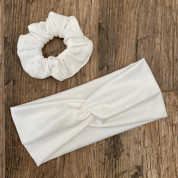 Off-White Matte Faux Knot Headband