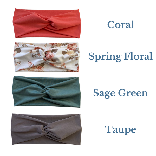 Taupe Matte Faux Knot Headband