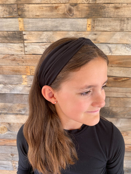 Black Matte Faux Knot Headband