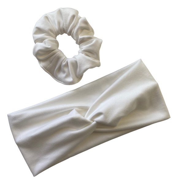 Off-White Matte Faux Knot Headband