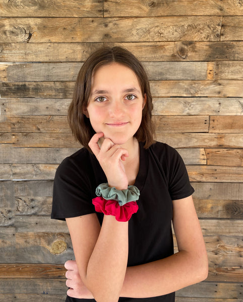 Sage Green Matte Scrunchie