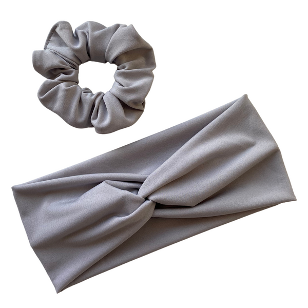 Silver Ice Scrunchie