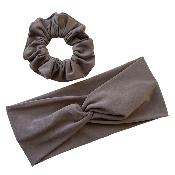 Taupe Matte Faux Knot Headband