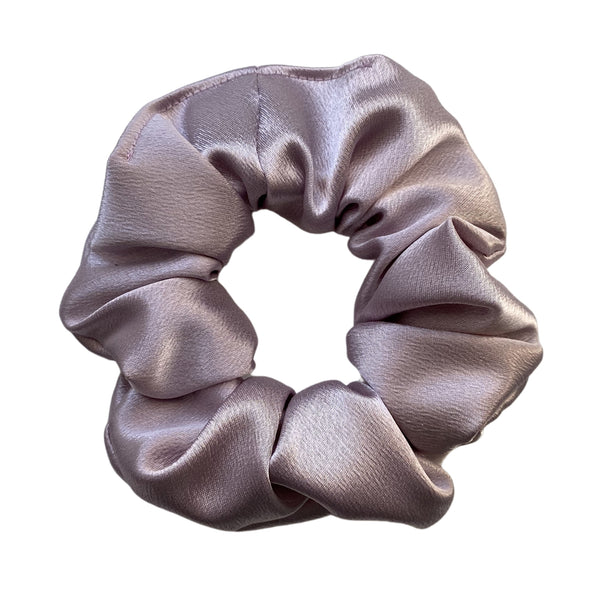 light lavender satin scrunchie