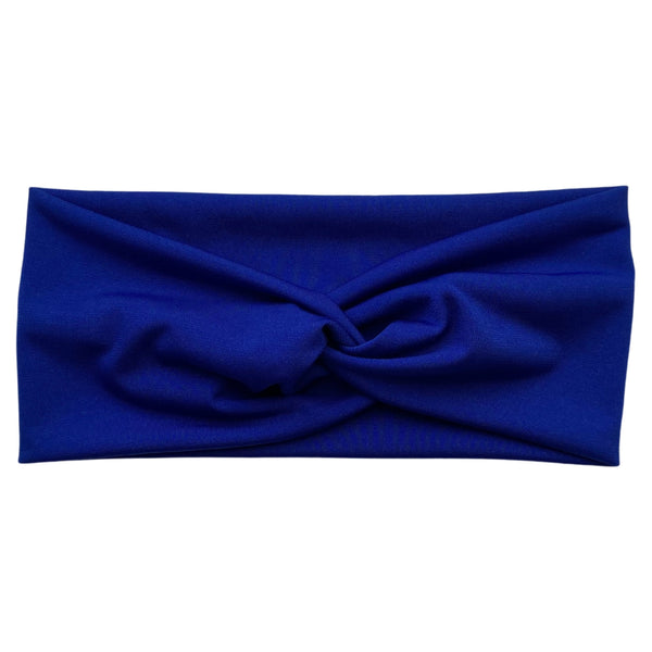 royal blue ice faux knot headband Pipevine Designs