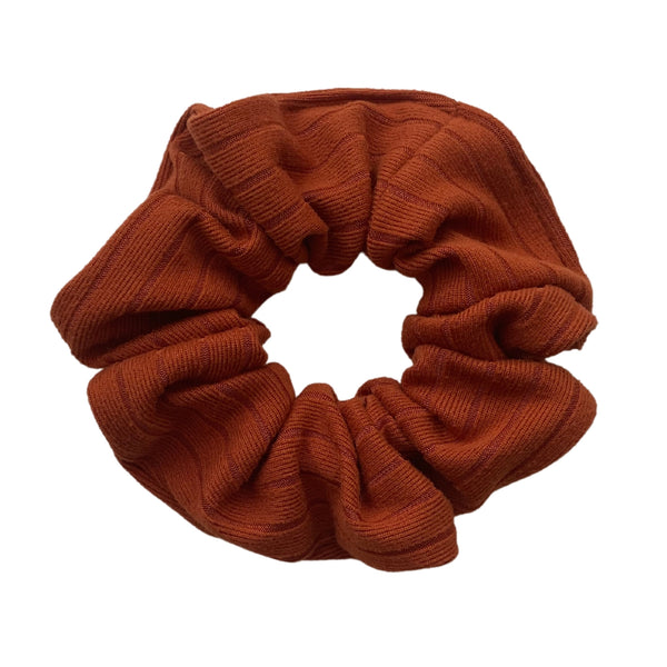 Rust ribbed scrunchie Pipevine Designs