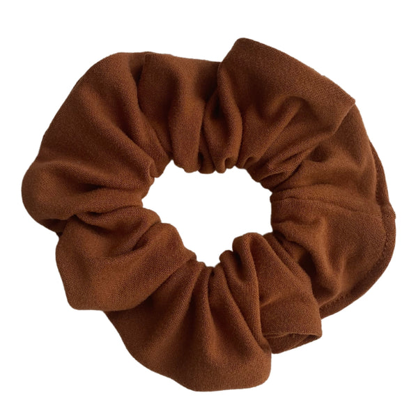 Tawny Brown matte scrunchie Pipevine Designs
