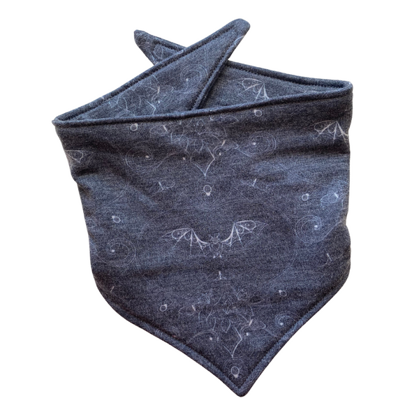 Subtle Gothic Lace Bats on Soft Black scARF