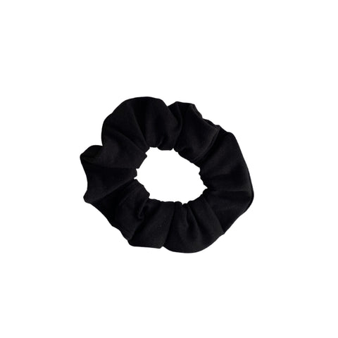 Solid Black semi-matte scrunchie