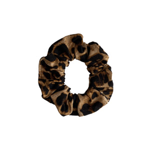 Leopard on Khaki semi-matte scrunchie