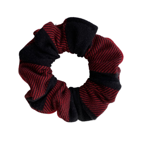 Red and Black buffalo plaid scrunchie