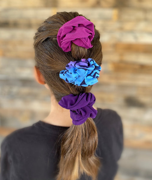aurora ombre scrunchie matte Pipevine Designs in hair
