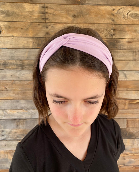 Light Lavender Ice Faux Knot Headband