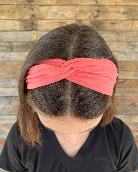 Pink Matte Faux Knot Headband