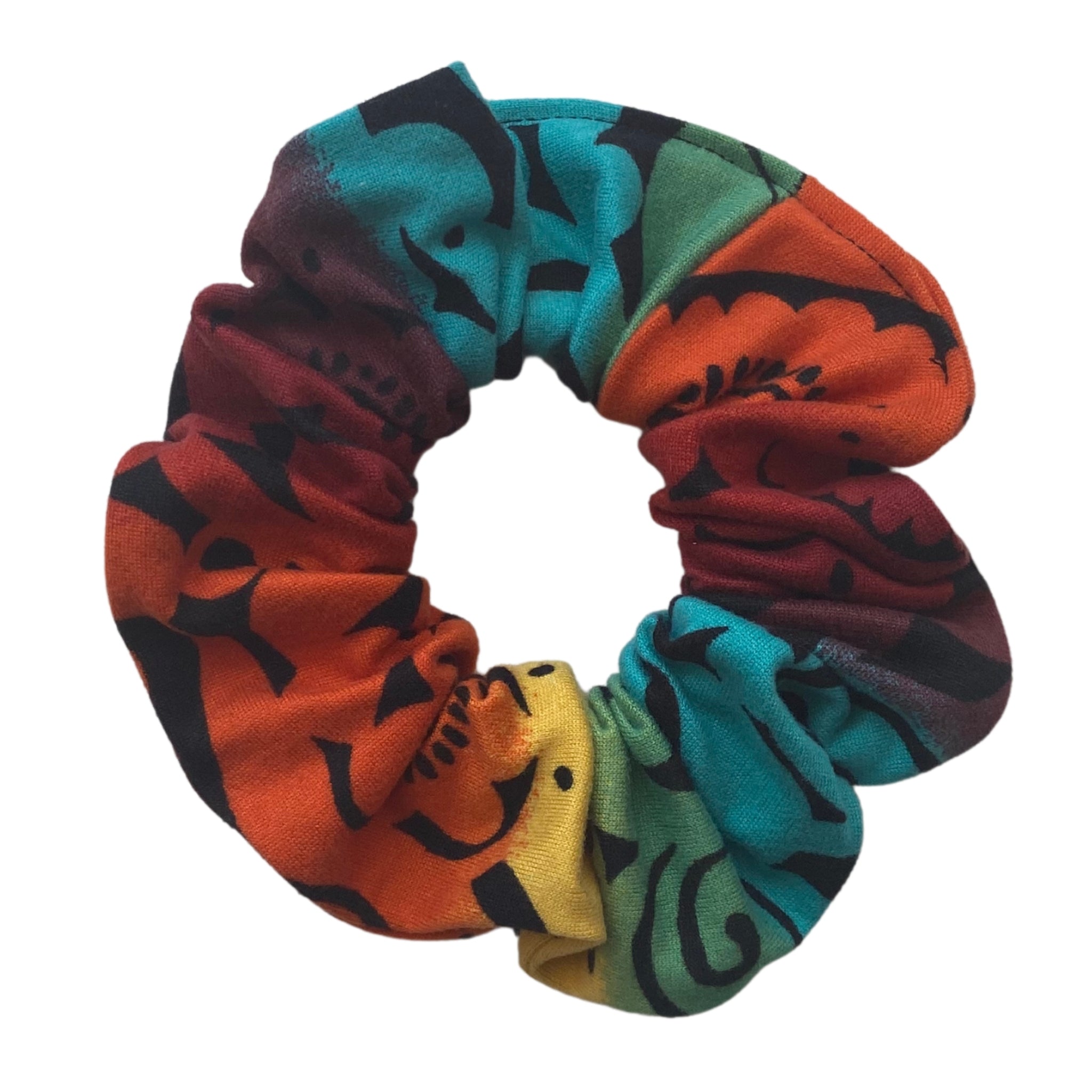 Pipevine Designs Rainbow colored Ombre scrunchie