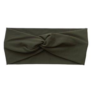 olive green matte faux knot headband Pipevine Designs 