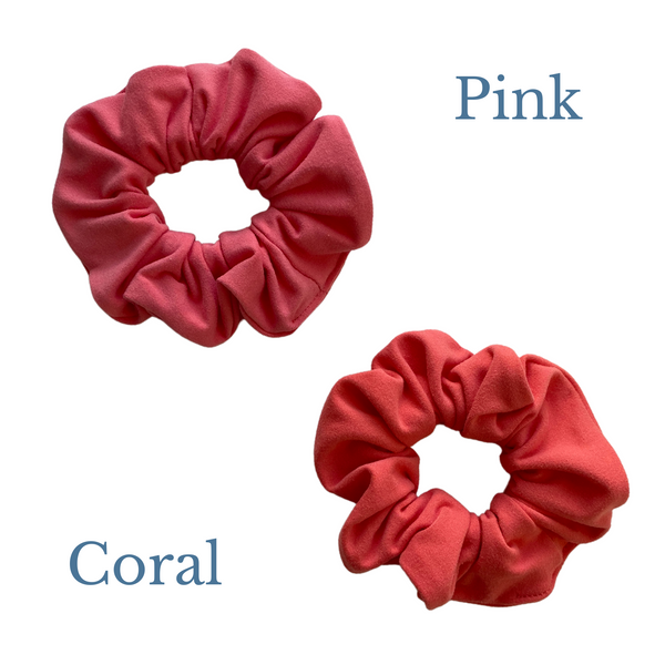Coral Matte Scrunchie