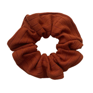 Rust ribbed scrunchie Pipevine Designs 