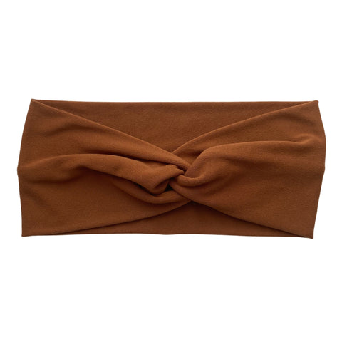 tawny brown matte faux knot headband Pipevine Designs 